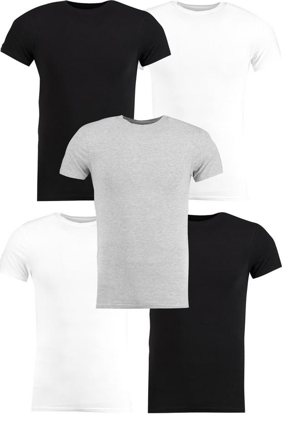 5 Pack Muscle Fit T Shirt